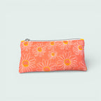 Orange & White Daisies Glasses / Pencil Pouch