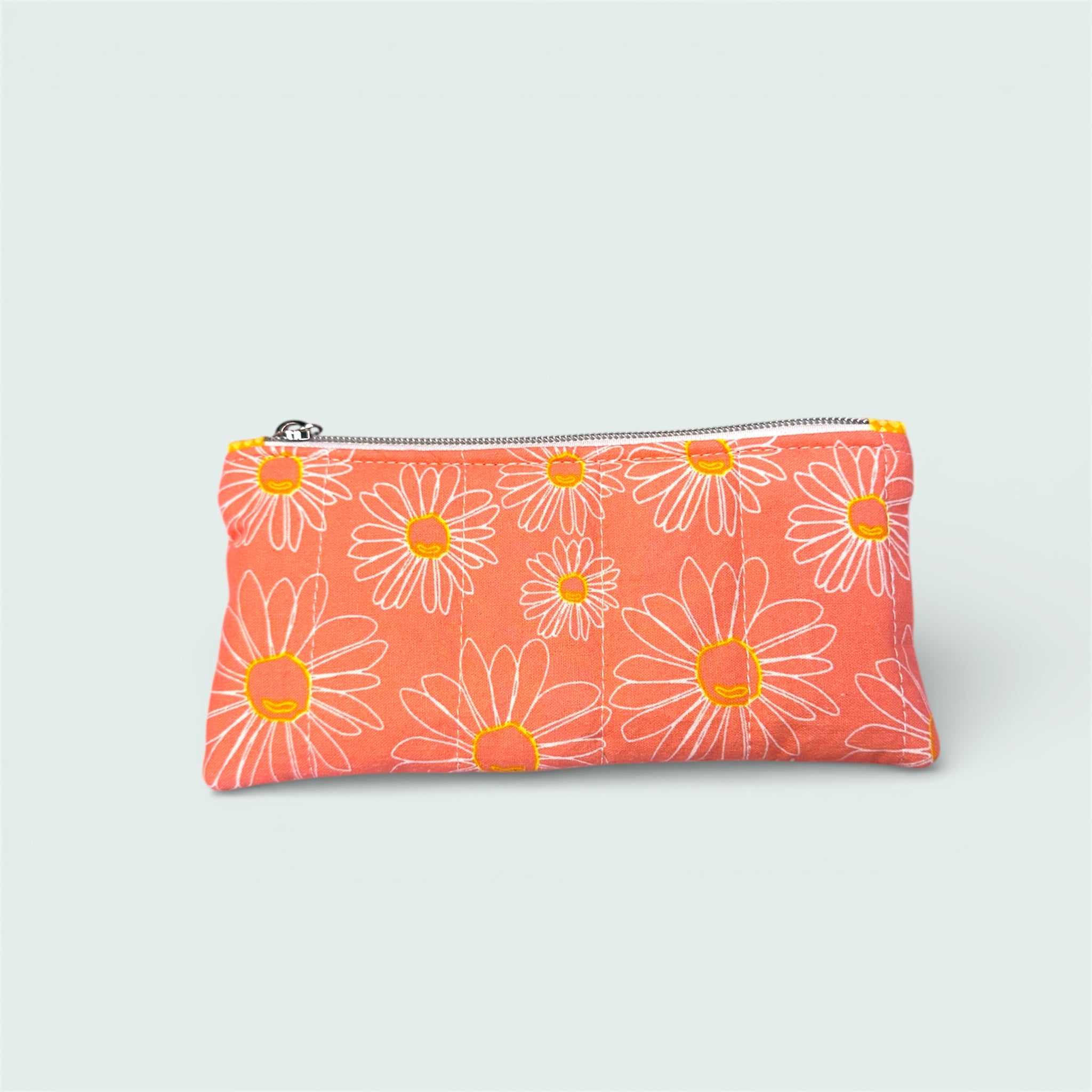 Orange & White Daisies Glasses / Pencil Pouch