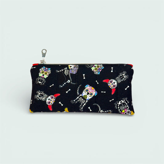 Sugar Skull Puppies Glasses / Pencil Pouch