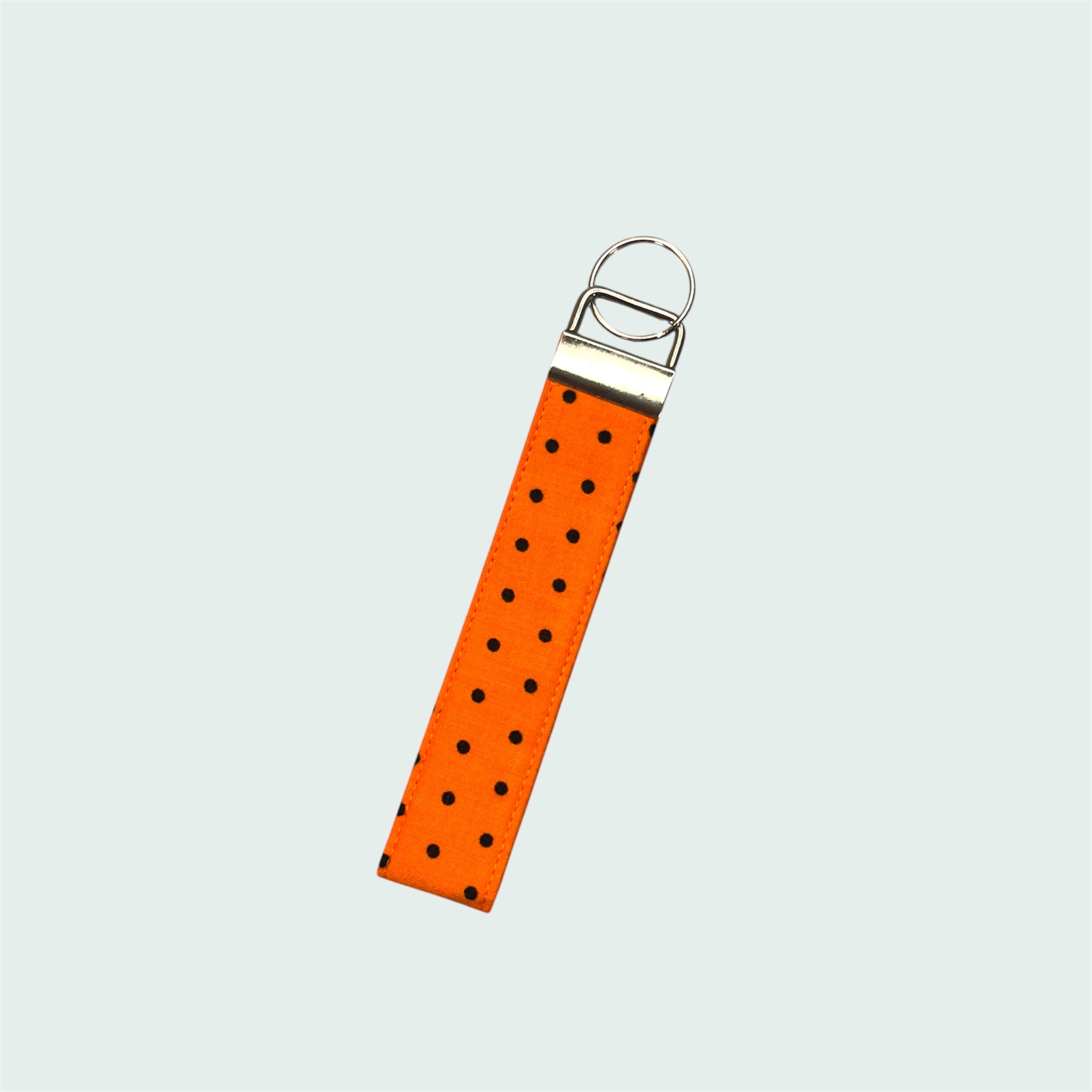 Black Dots on Orange Wristlet