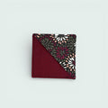 Burgundy & Gray Floral Corner Bookmark