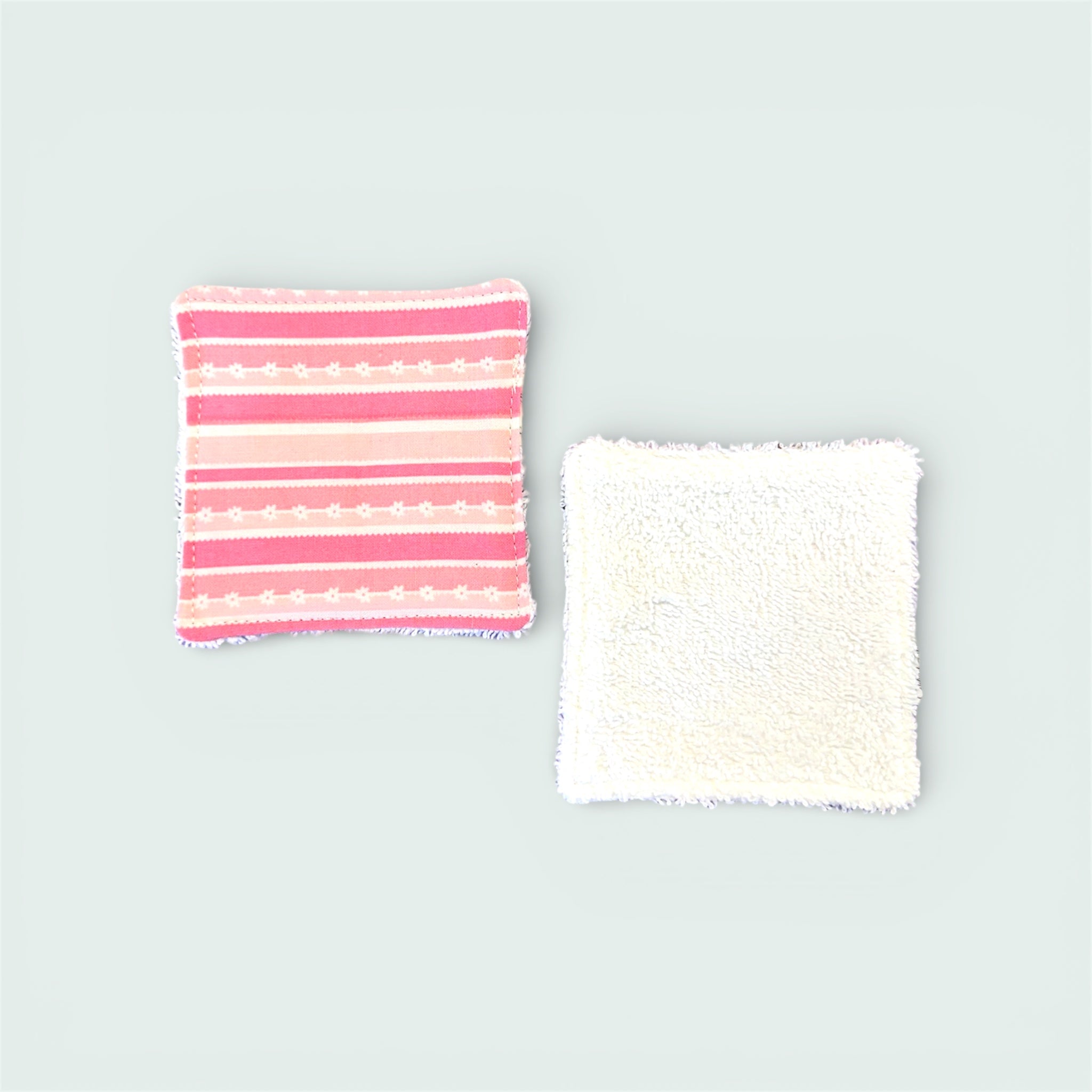 Pink & White Stripes Reusable Makeup Remover Pads