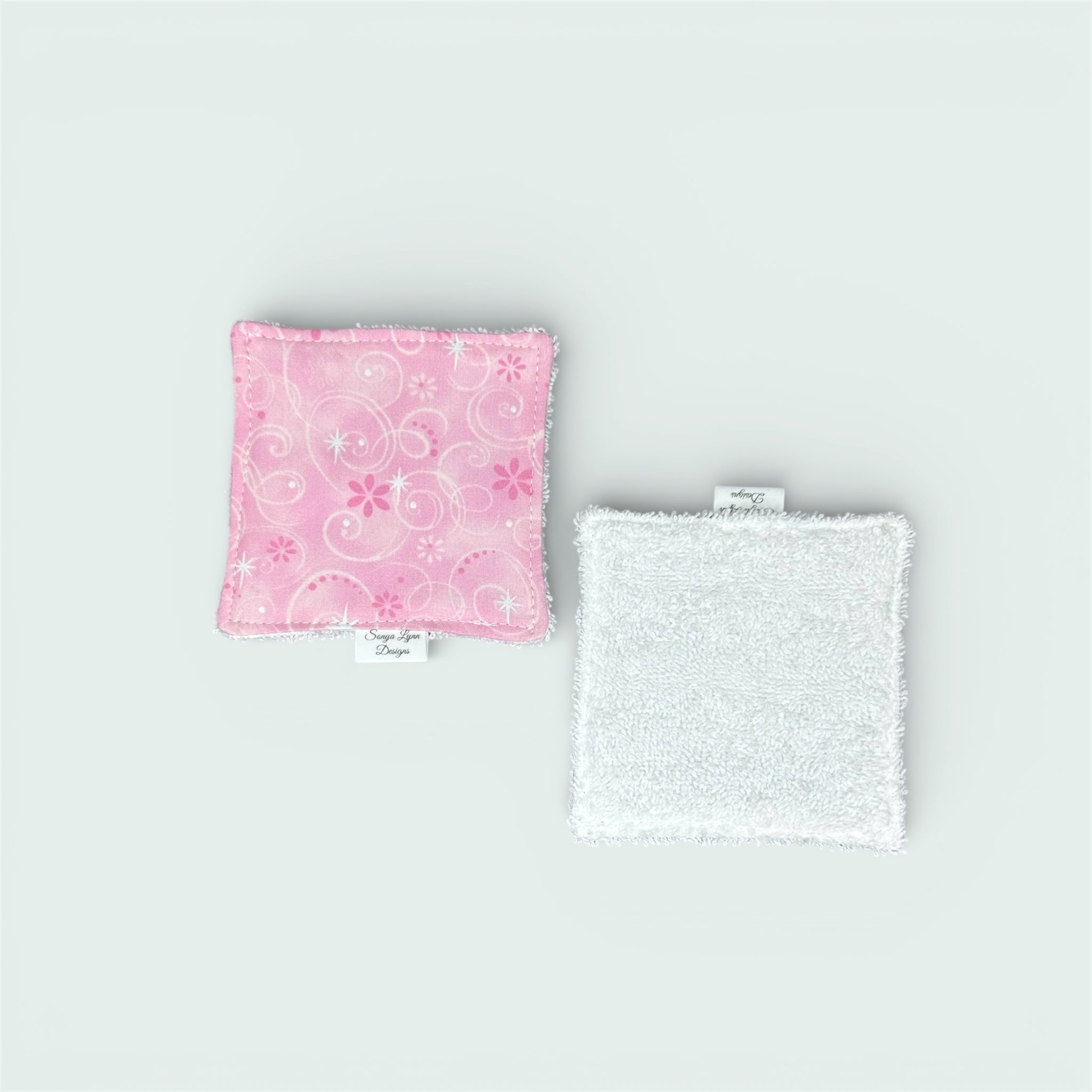 Pink & White Swirls Reusable Makeup Remover Pads