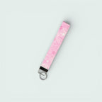 Pink & White Swirls Wristlet