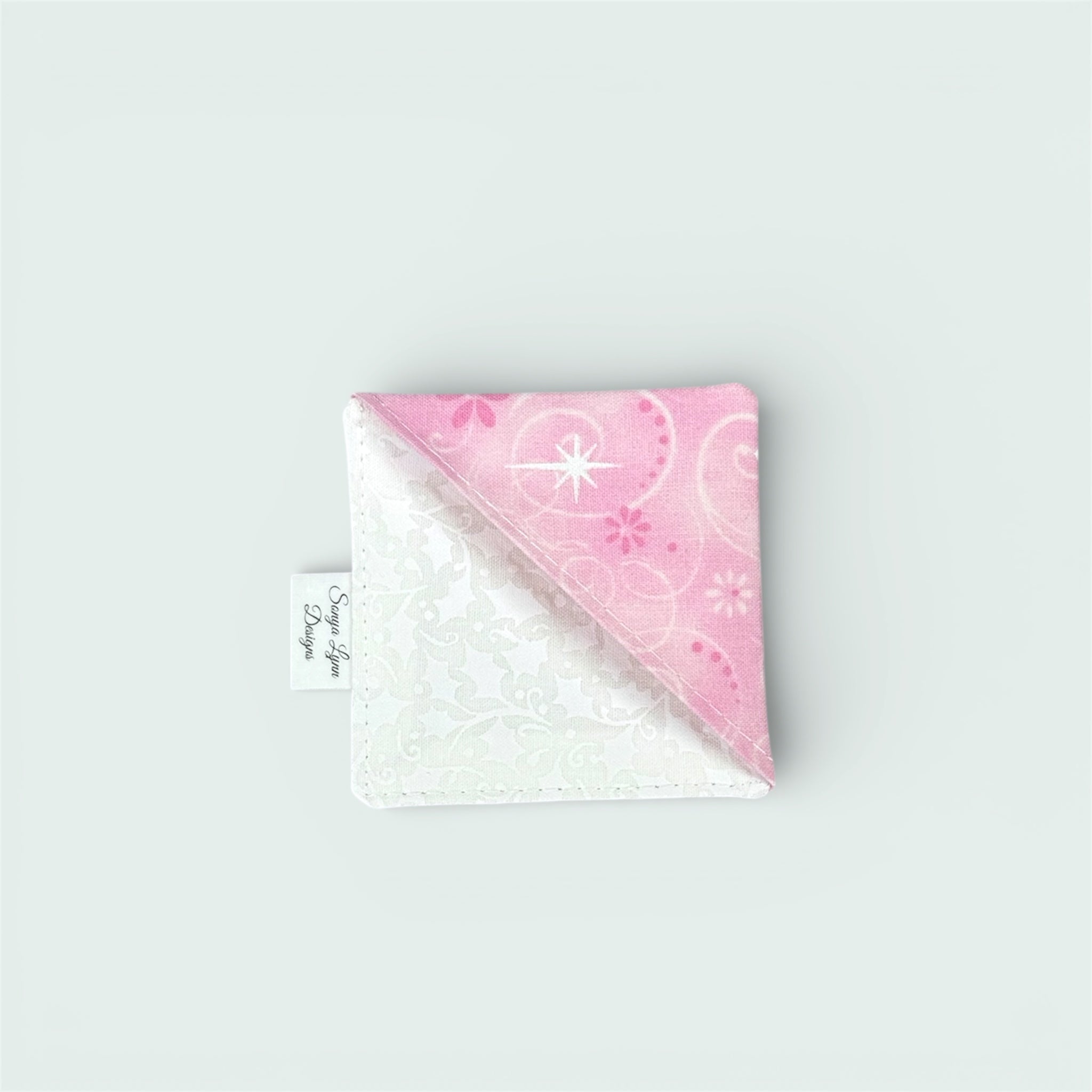 Pink & White Swirls Corner Bookmark